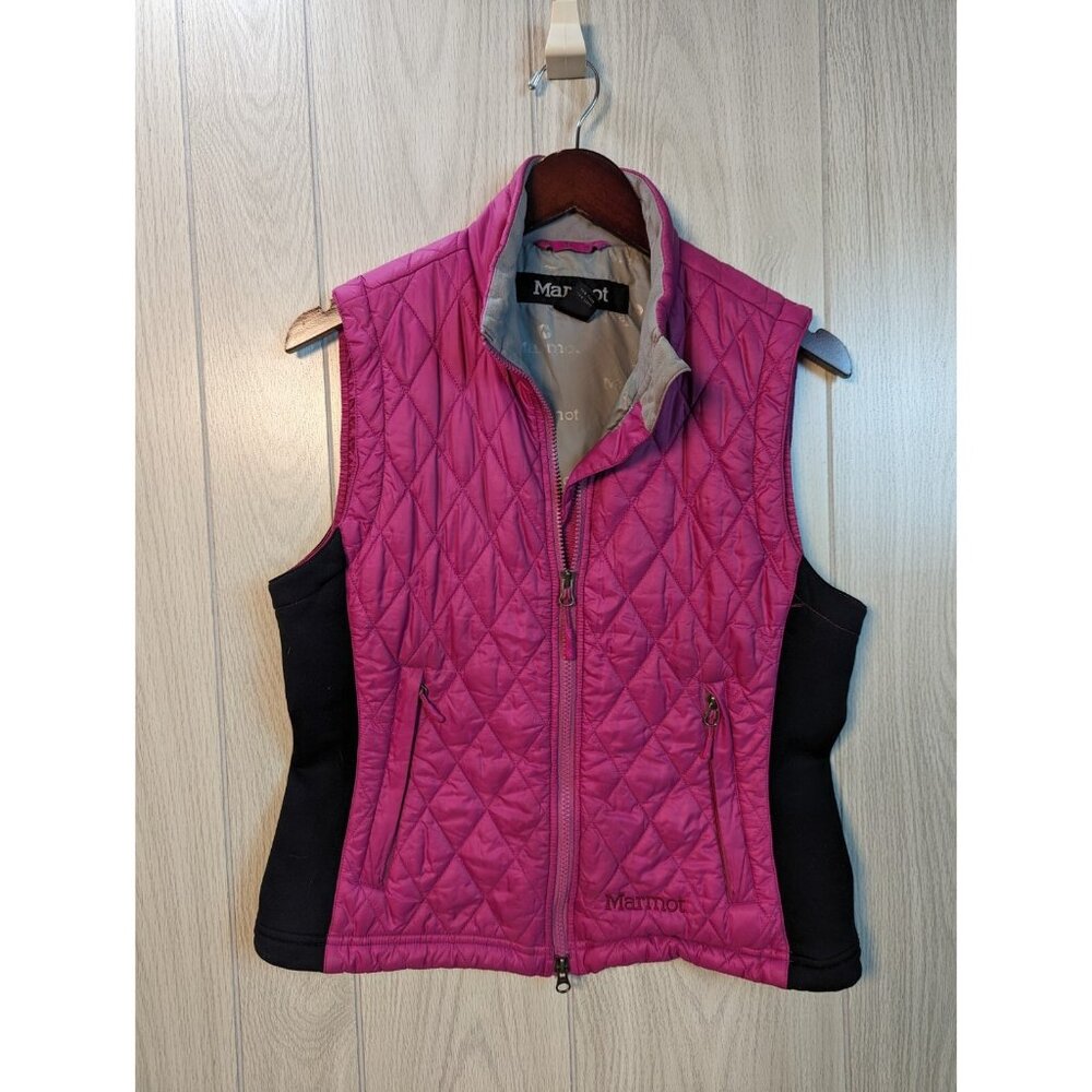 Marmot Medium Kitzbuhel Insulated Vest in Pink and Black Size Medium Quilted - Picture 1 of 6